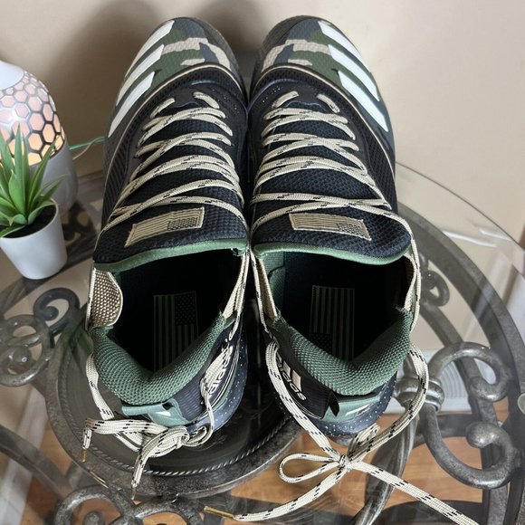 ✅ Addidas Icon V Bounce Men USA Camo Baseball Metal Cleats Shoes‎ FX4258 Size 14